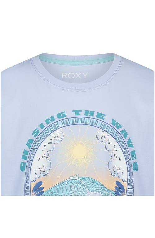 Roxy Kids' Chasing Waves Oversize Graphic T-shirt In Blue