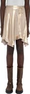 Zadig & Voltaire Jetos Asymmetric Metallic Satin Skirt