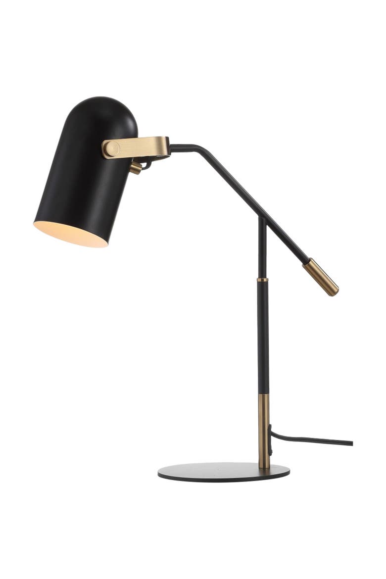 Edison 19.25" Metal LED Task Lamp, Black/Brass Gold, Main, color, Black/Brass Gold