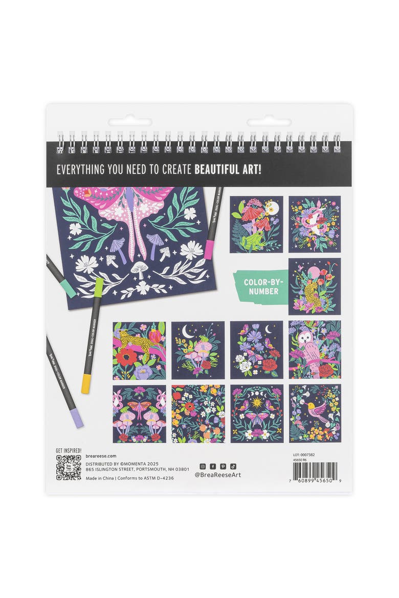 Marker Color by Number Kit Whimsical Botanicals, Alternate, color, Multicolored