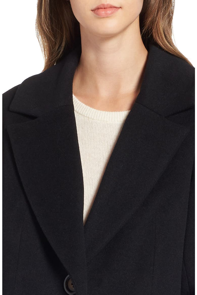 Wool Blend Coat, Alternate, color, BLACK