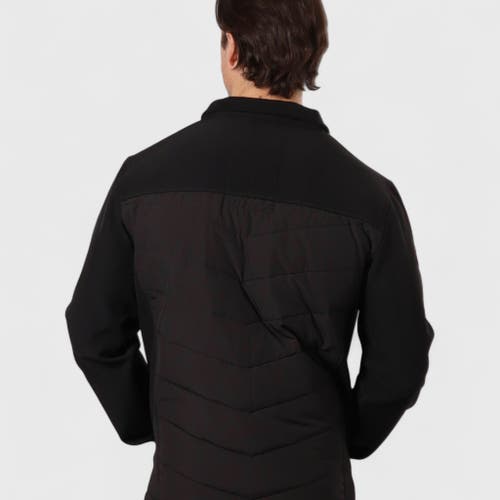 Canada Weather Gear Hybrid Softshell Puffer Jacket In Black