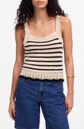 Madewell Stripe Crochet Sweater Tank