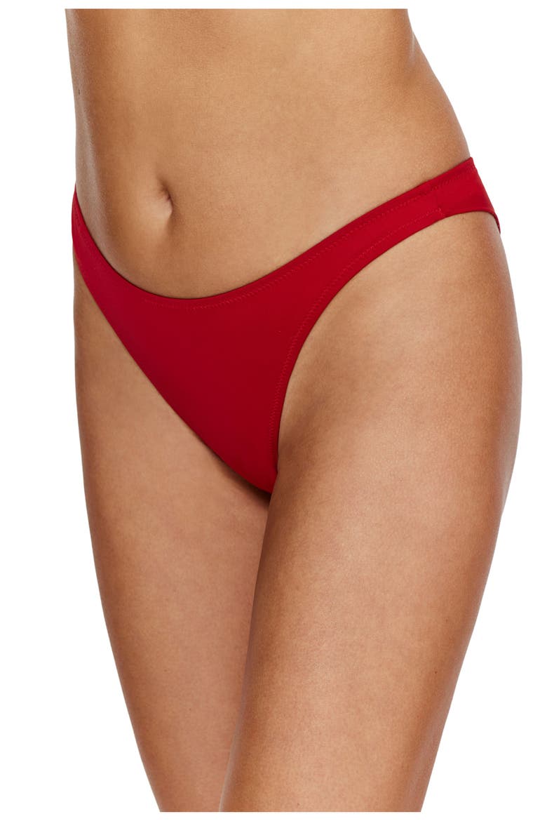Beach Time Bikini Bottom, Alternate, color, Red