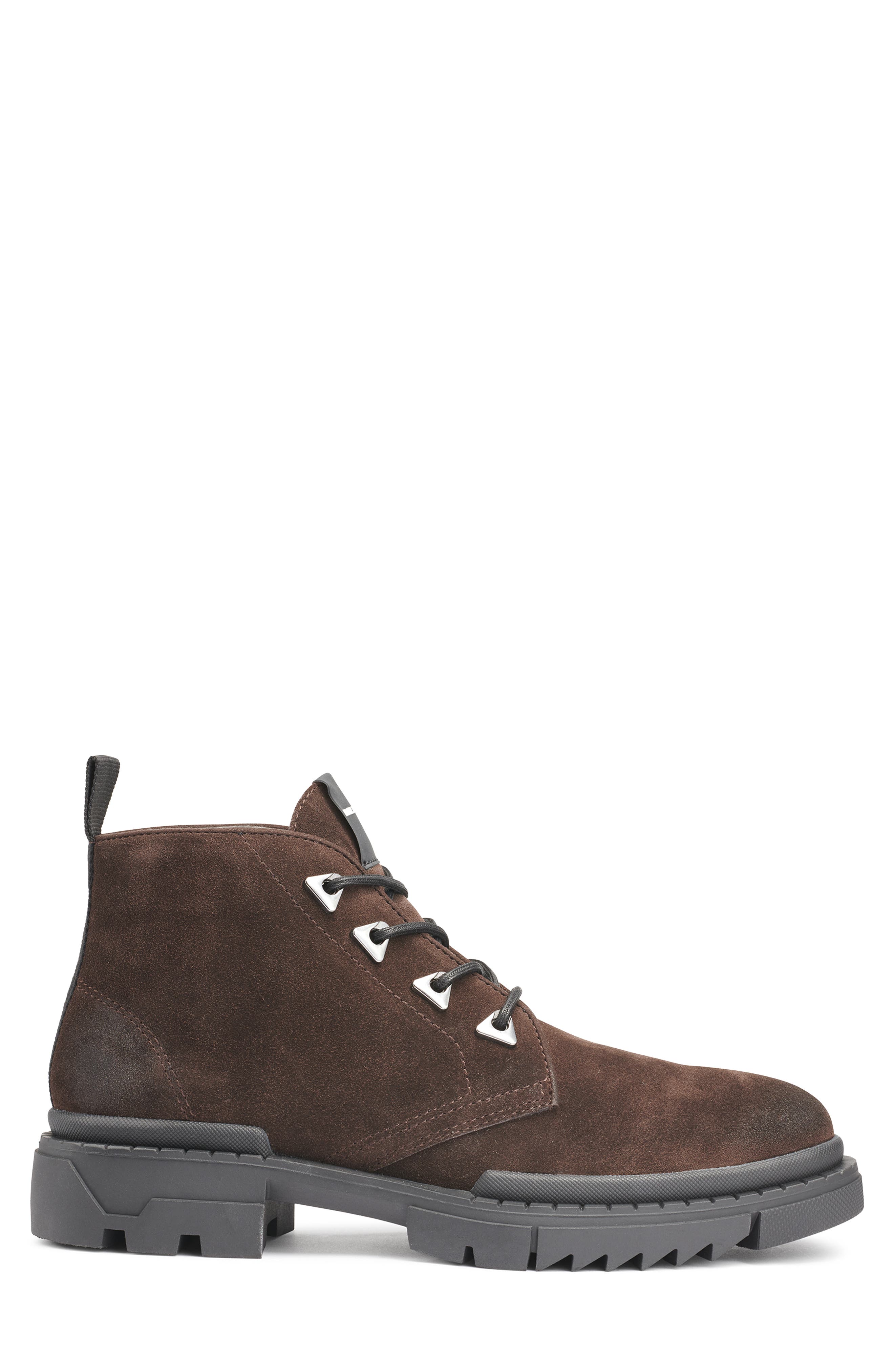 KARL LAGERFELD PARIS Suede Lug Chukka Boot, Alternate, color, Dark Brown