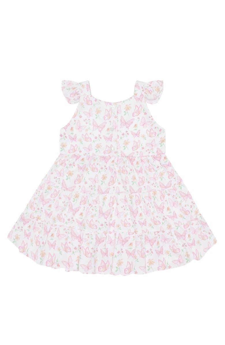 Nellapima Butterflies Print Ruffle Dress - Toddler & Little Kid, Alternate, color, Pink