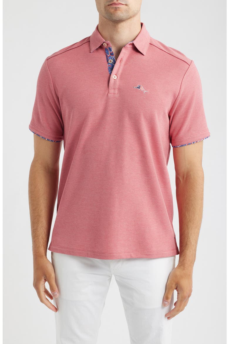 Geo Rio 5 O'Clock IslandZone® Polo, Main, color, RASPBERRY WINE HEATHER