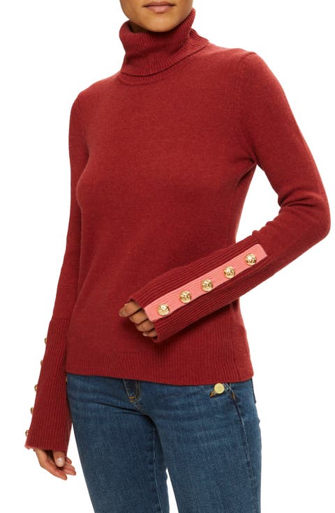 Brianna Metallic Turtleneck Sweater