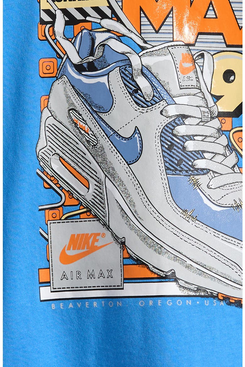 Kids' Air Max Sneaker Graphic T-Shirt, Alternate, color, UNIVERSITY BLUE