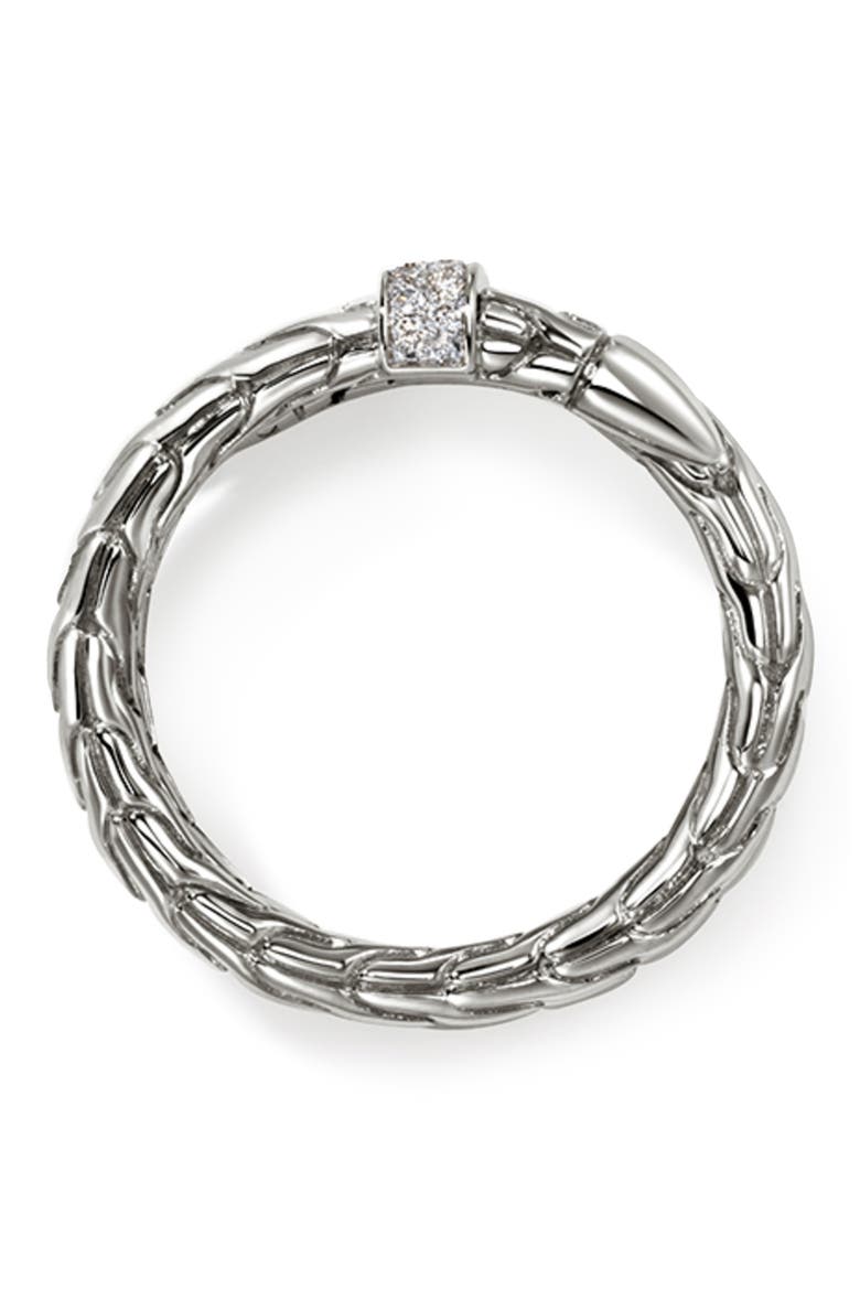 Spear Ring, Diamonds, Wide, Alternate, color, SILVER