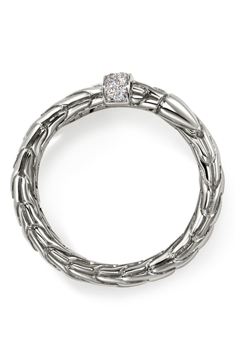 John Hardy Spear Ring, Diamonds, Wide, Alternate, color, Silver