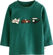 NEXT Kids' Transport Appliqué Long Sleeve Cotton Graphic T-Shirt