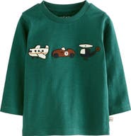 NEXT Kids' Transport Appliqué Long Sleeve Cotton Graphic T-Shirt