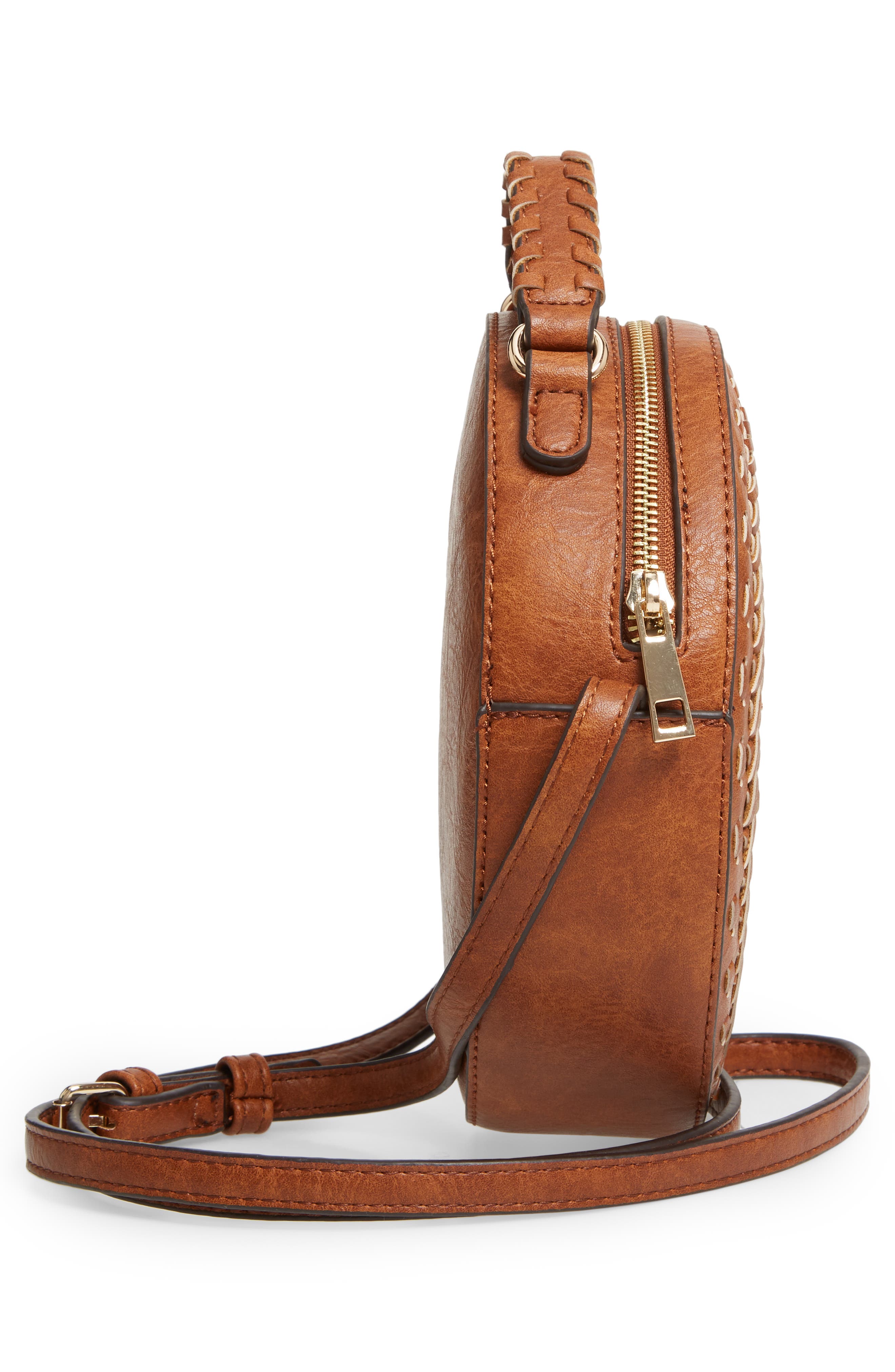 Anora Faux Leather Crossbody Bag, Alternate, color, COGNAC