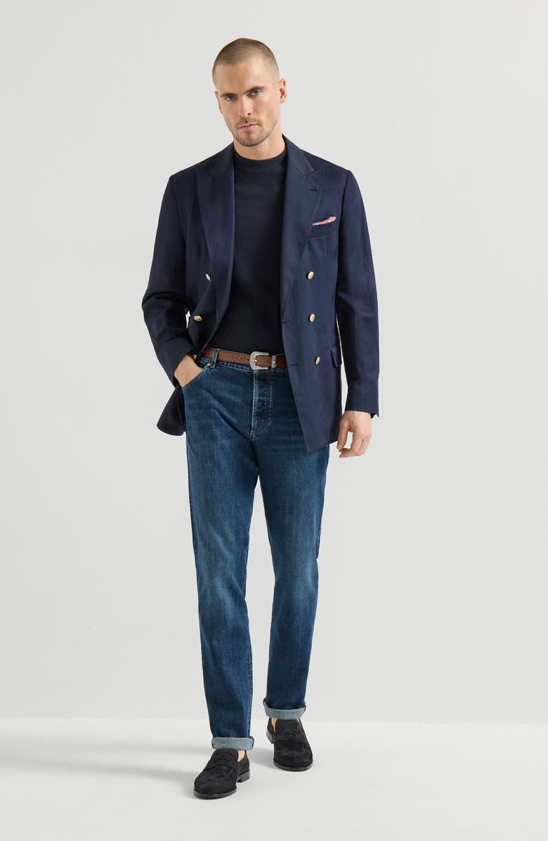 Brunello Cucinelli Slim fit five-pocket trousers, Alternate, color, 