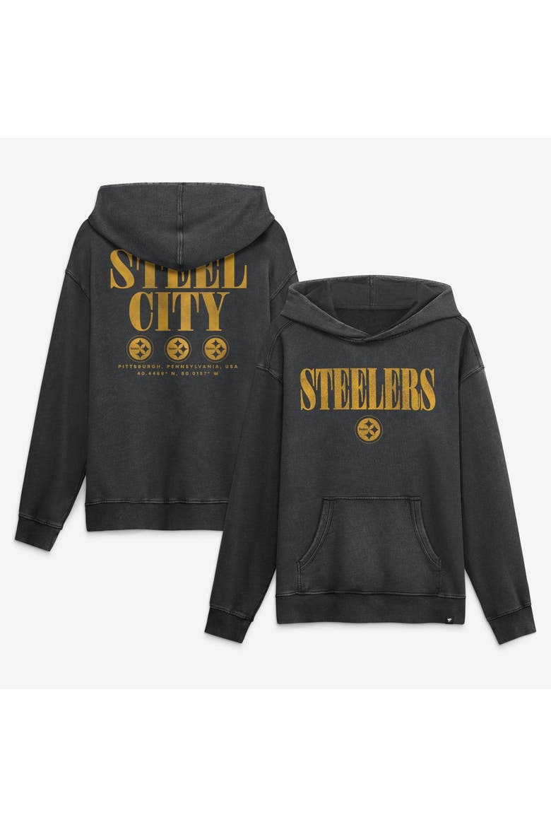 Men's Fanatics Black Pittsburgh Steelers Relaxed Intense Rivalry French Terry Hoodie, Main, color, Black