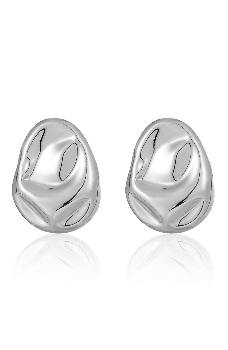 Kellery Alba Sculpture Earrings, Main, color, Silver