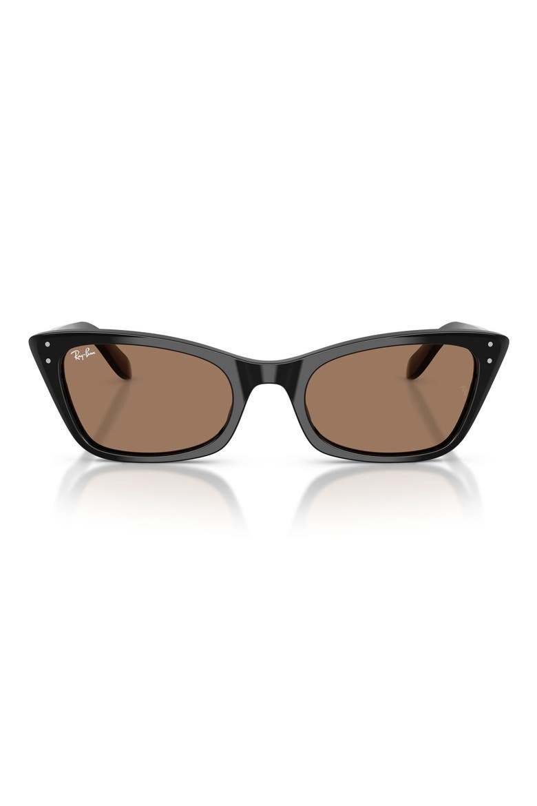 Lady Burbank 52mm Cat Eye Sunglasses, Main, color, BLACK / BROWN