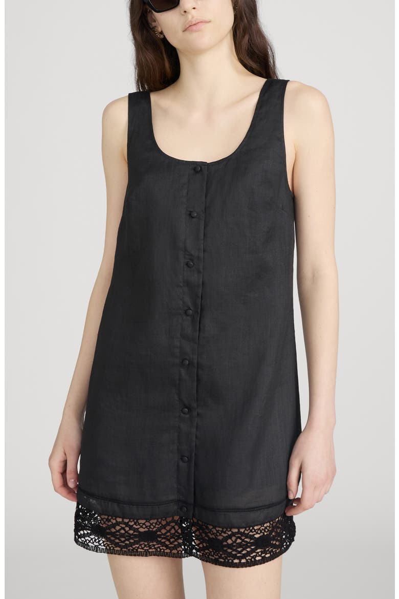 The Heirloom Sleeveless Minidress, Alternate, color, BLACK
