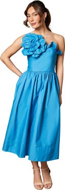 Coast One Shoulder Corsage Midi Dress