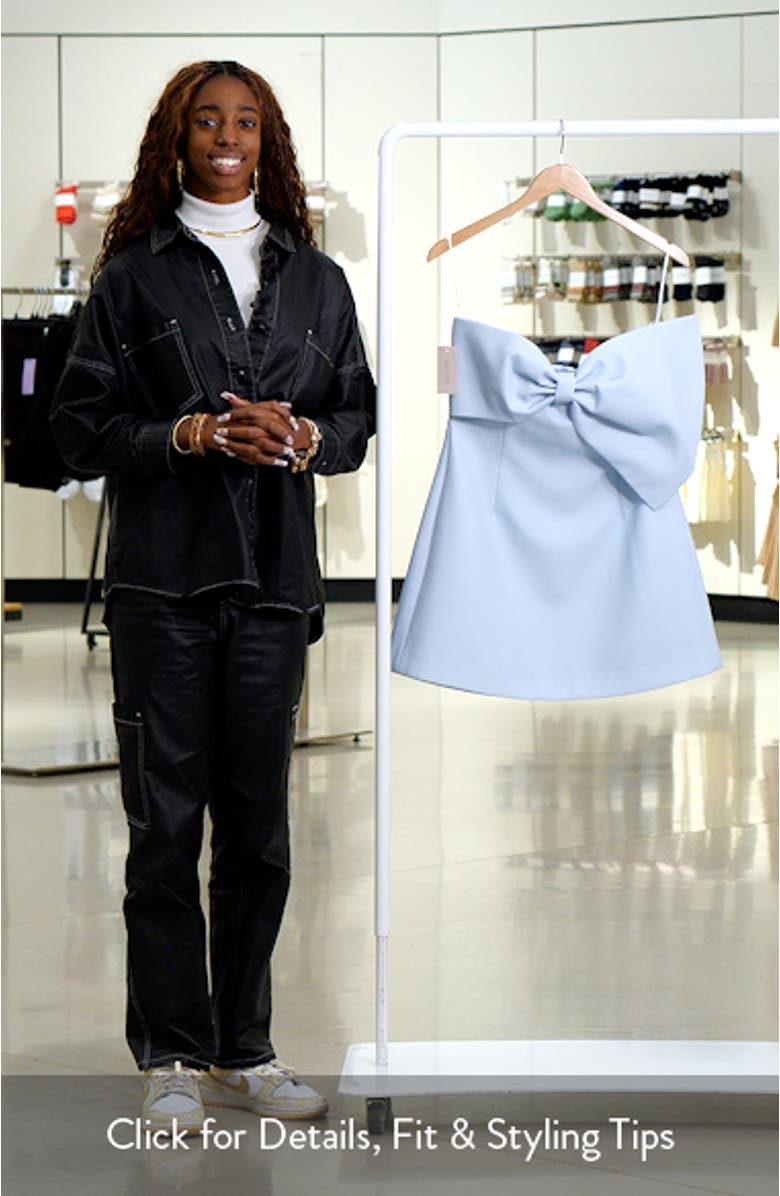 Elly Asymmetric Bow Sleeveless Minidress, sales video thumbnail