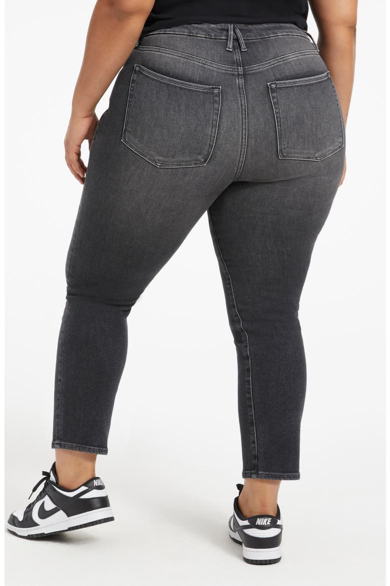 Good Classic Ankle Straight Leg Jeans, Alternate, color, BLACK308