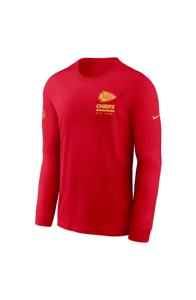 Nike Men's Nike Red Kansas City Chiefs Sideline Performance Long Sleeve T-Shirt, Alternate, color, Red