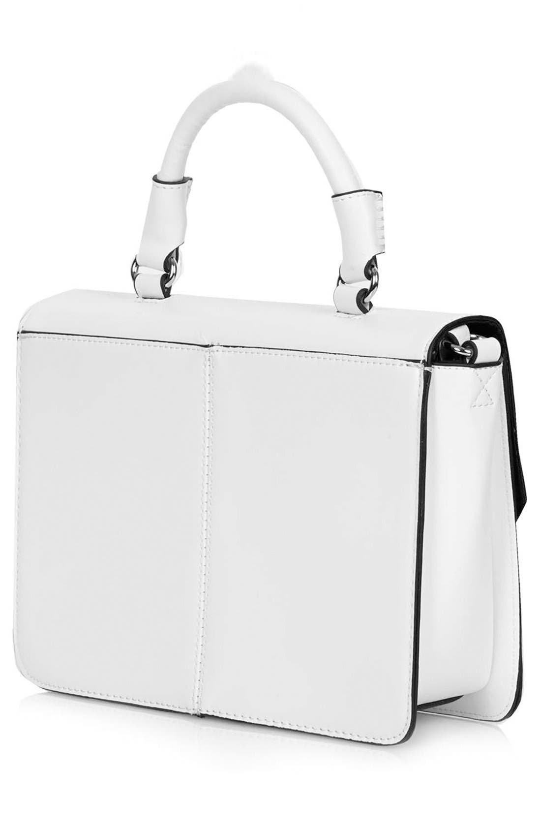 Medium Clean Satchel, Alternate, color, WHITE