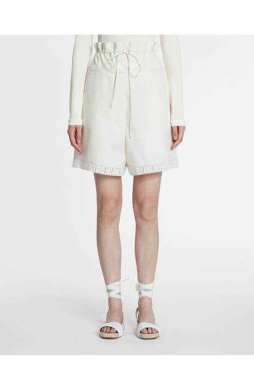 Lanvin Cotton Peplum Shorts In Off White