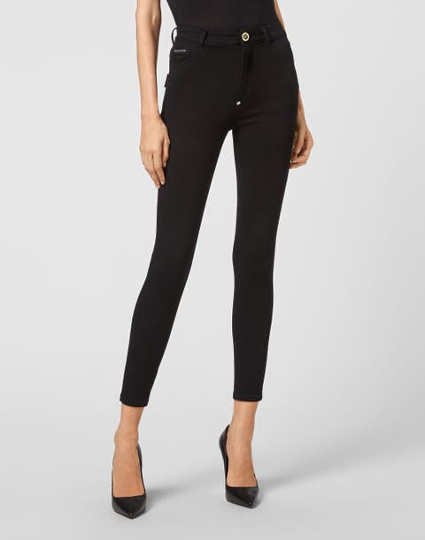 Denim Skinny Trouser  Skull Women