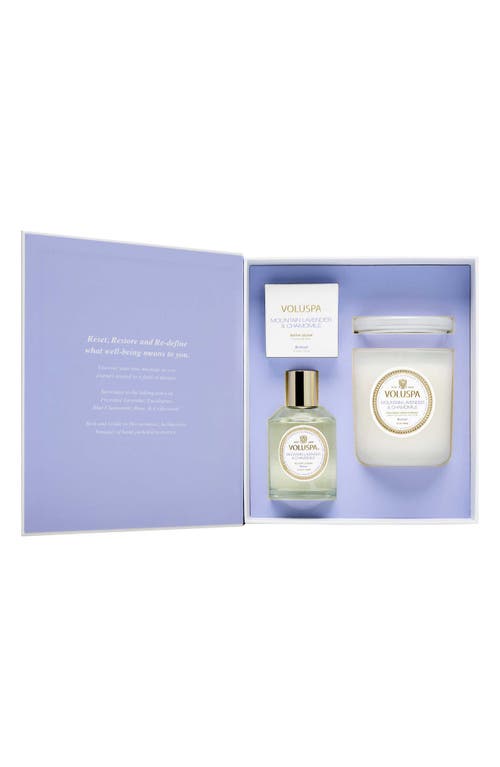 Voluspa Retreat Ritual Gift Set In Mountain Lavender