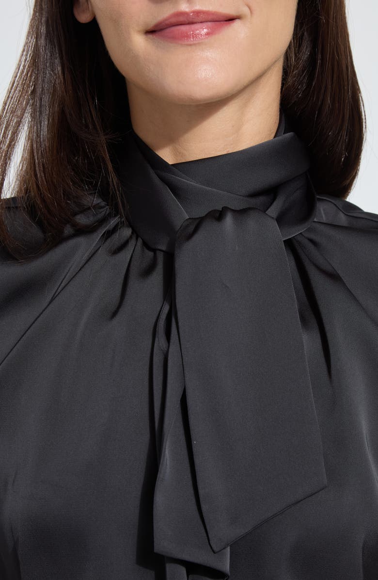 Lysse Indira Mixed Media Top, Alternate, color, Black