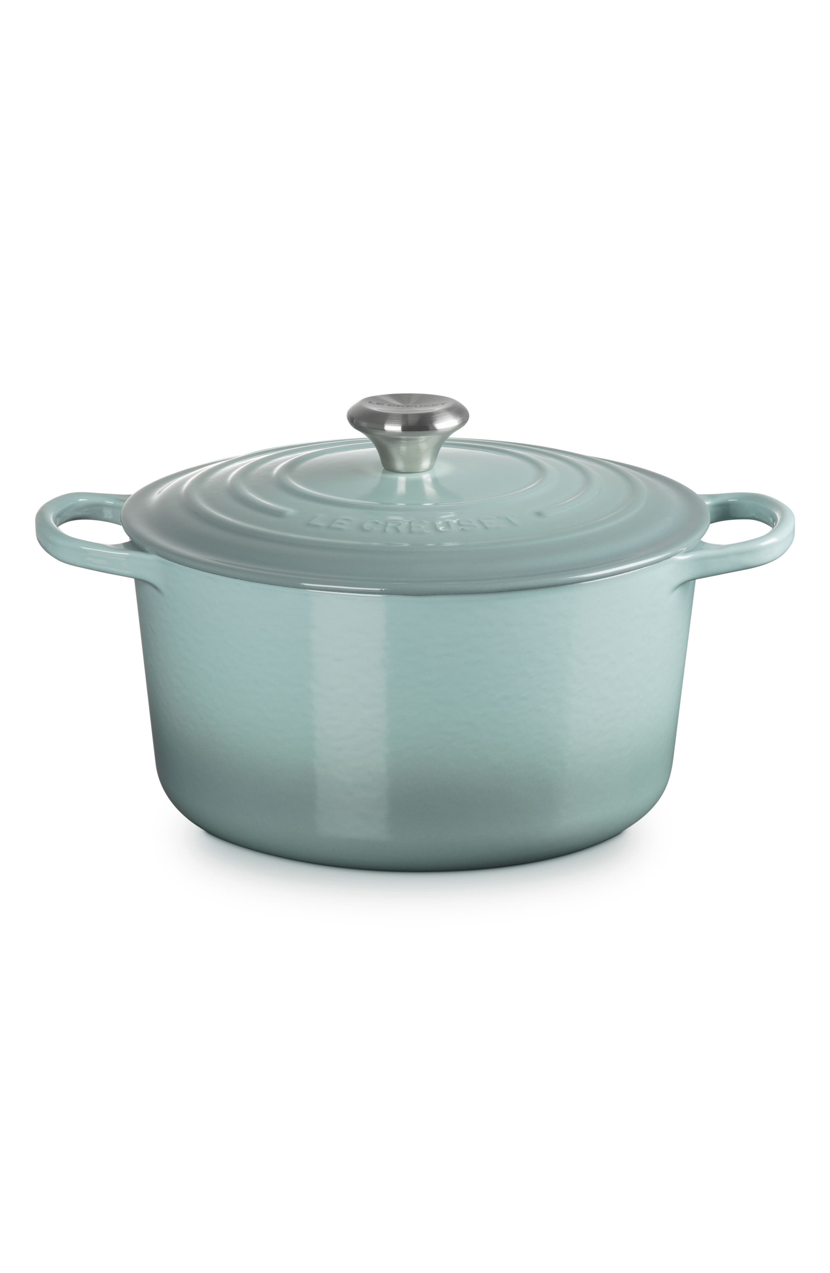 Le Creuset Signature 6.5-Quart Round Enamel Cast Iron Dutch Oven - Sea Salt