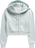 BP. Crop Cotton Blend Zip-Up Hoodie