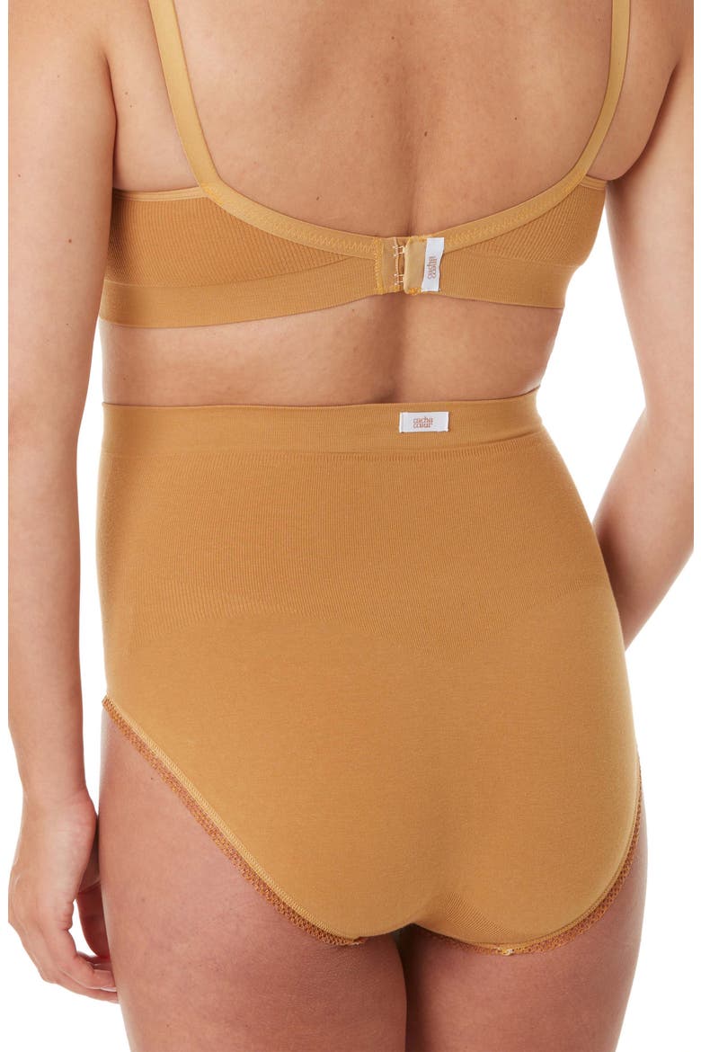 High Waist Maternity Briefs, Alternate, color, CUMIN