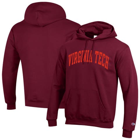 Men's Champion  Maroon Virginia Tech Hokies Basic Arch Fleece Pullover Hoodie