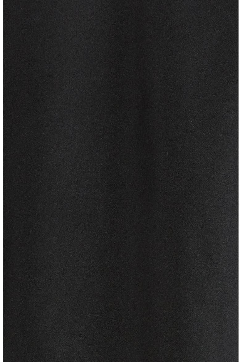 Boxy Stretch Satin Short Pajamas, Alternate, color, BLACK