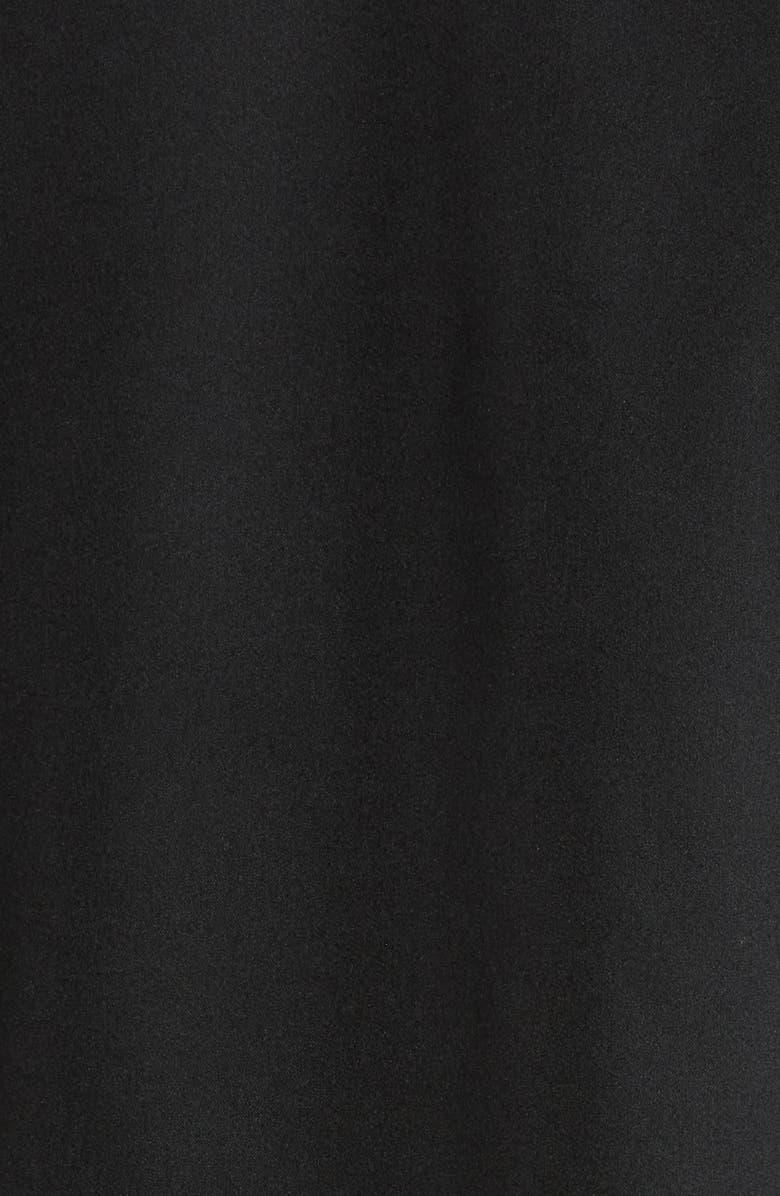 Open Edit Boxy Stretch Satin Short Pajamas, Alternate, color, Black