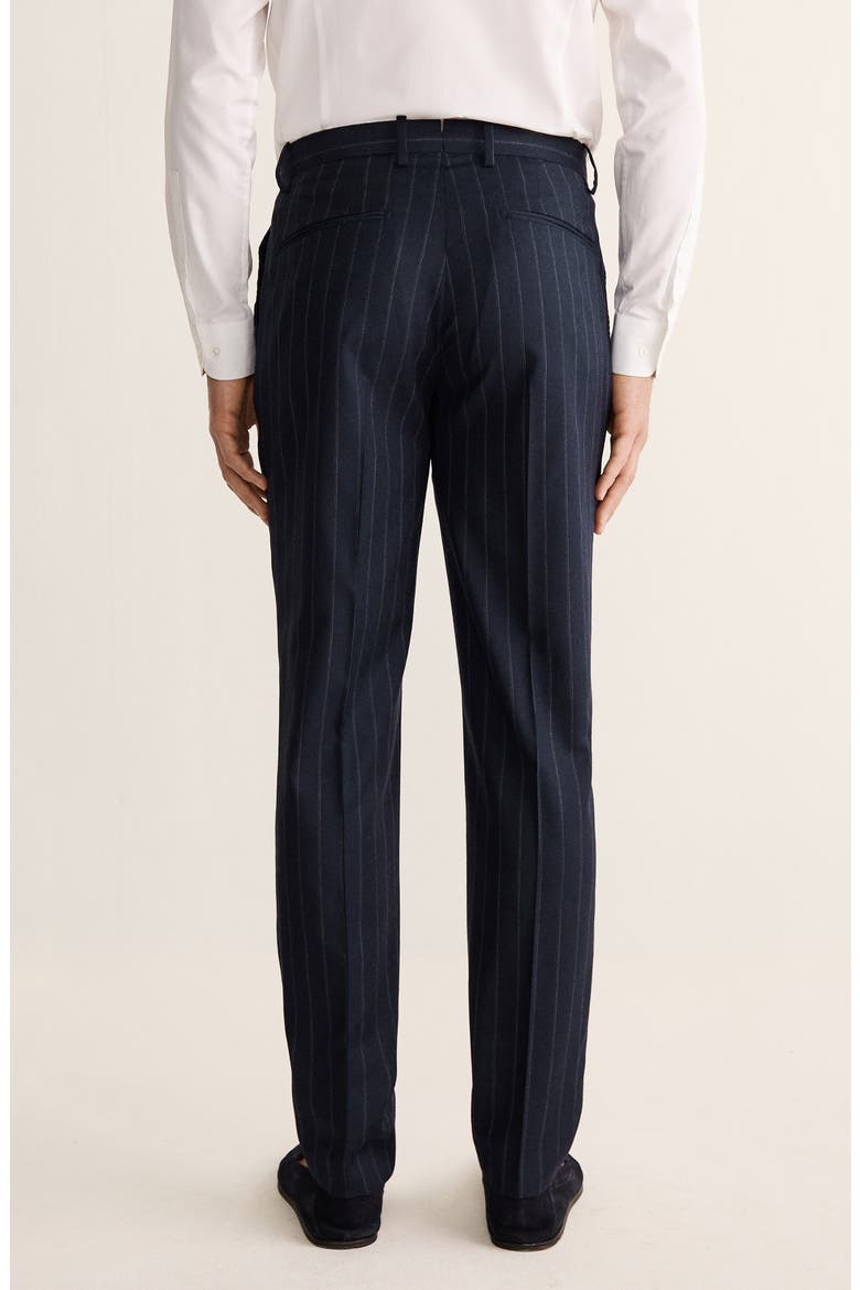 Venice Chalk Stripe Slim Fit Virgin Wool Pants, Alternate, color, NAVY