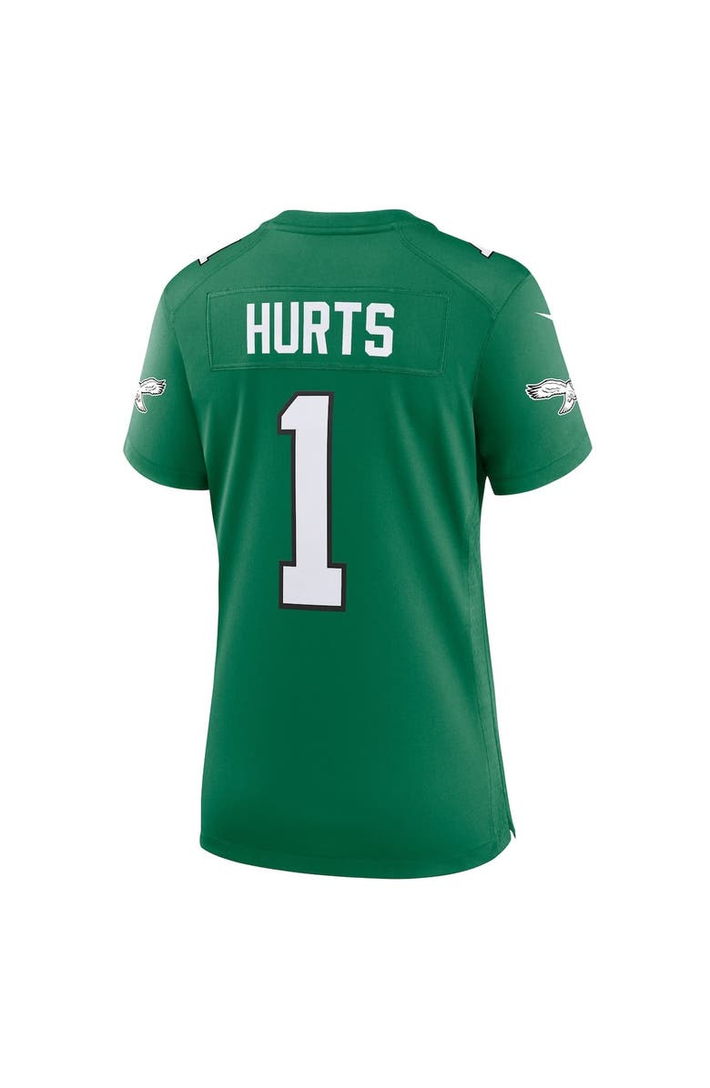 Nike Women's Nike Jalen Hurts Kelly Green Philadelphia Eagles Super Bowl LIX 2nd Alternate Game Jersey, Alternate, color,