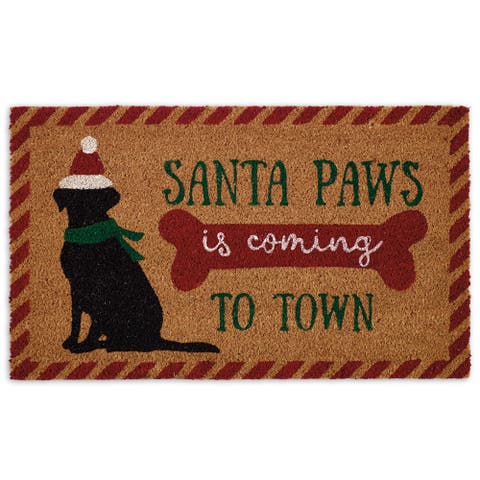 No Humbugs Coir Doormat, Non-Slip PVC Backing