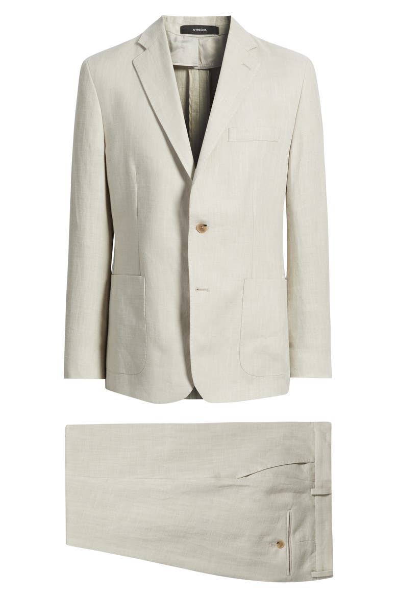 Icon Relaxed Fit Linen Suit, Main, color, NATURAL