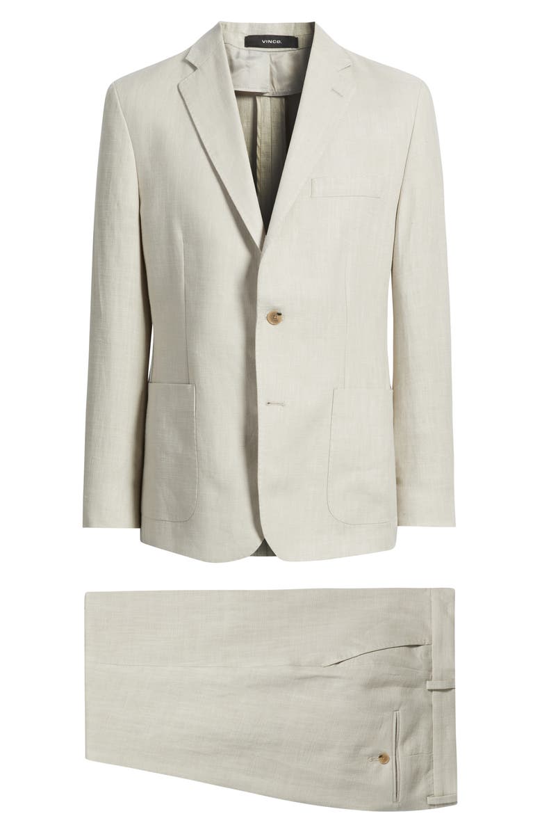 Vince Icon Relaxed Fit Linen Suit, Main, color, Natural