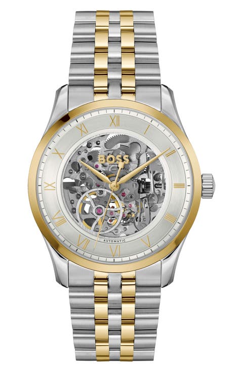 Principle Skeleton Automatic Bracelet Watch, 41mm