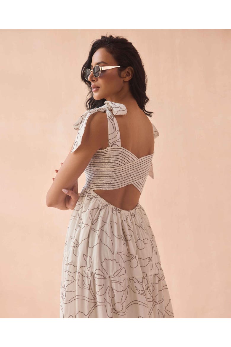 Cotton Lana Maxi Dress, Alternate, color, UMA COCONUT