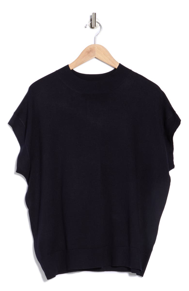 T Tahari Crewneck Shell Sweater, Alternate, color, Nightlife Blue