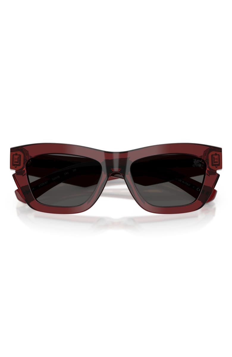 Burberry 52mm Cat Eye Sunglasses, Alternate, color, Bordeaux / Dark Grey