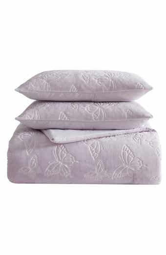 Betsey Johnson Butterfly Embossed Comforter & Sham Set