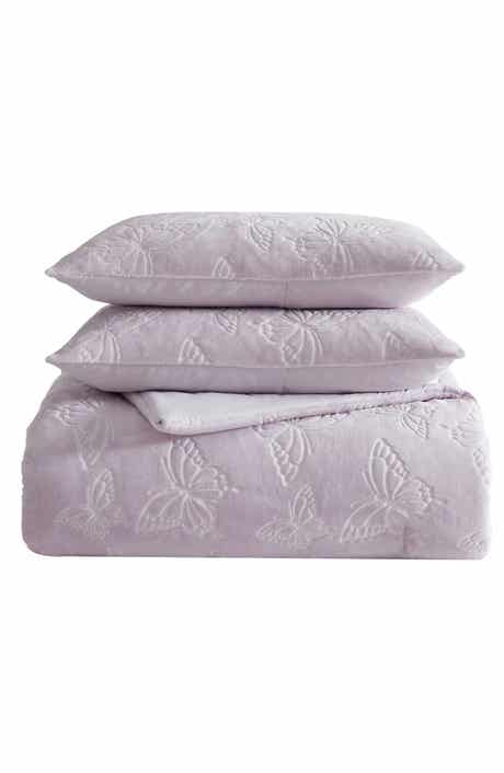 Betsey Johnson Butterfly Embossed Comforter & Sham Set