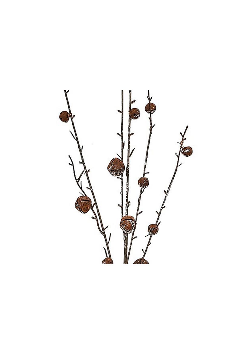 Brown Sleigh Bell Branch Decorative Object for Christmas, Alternate, color, Brown